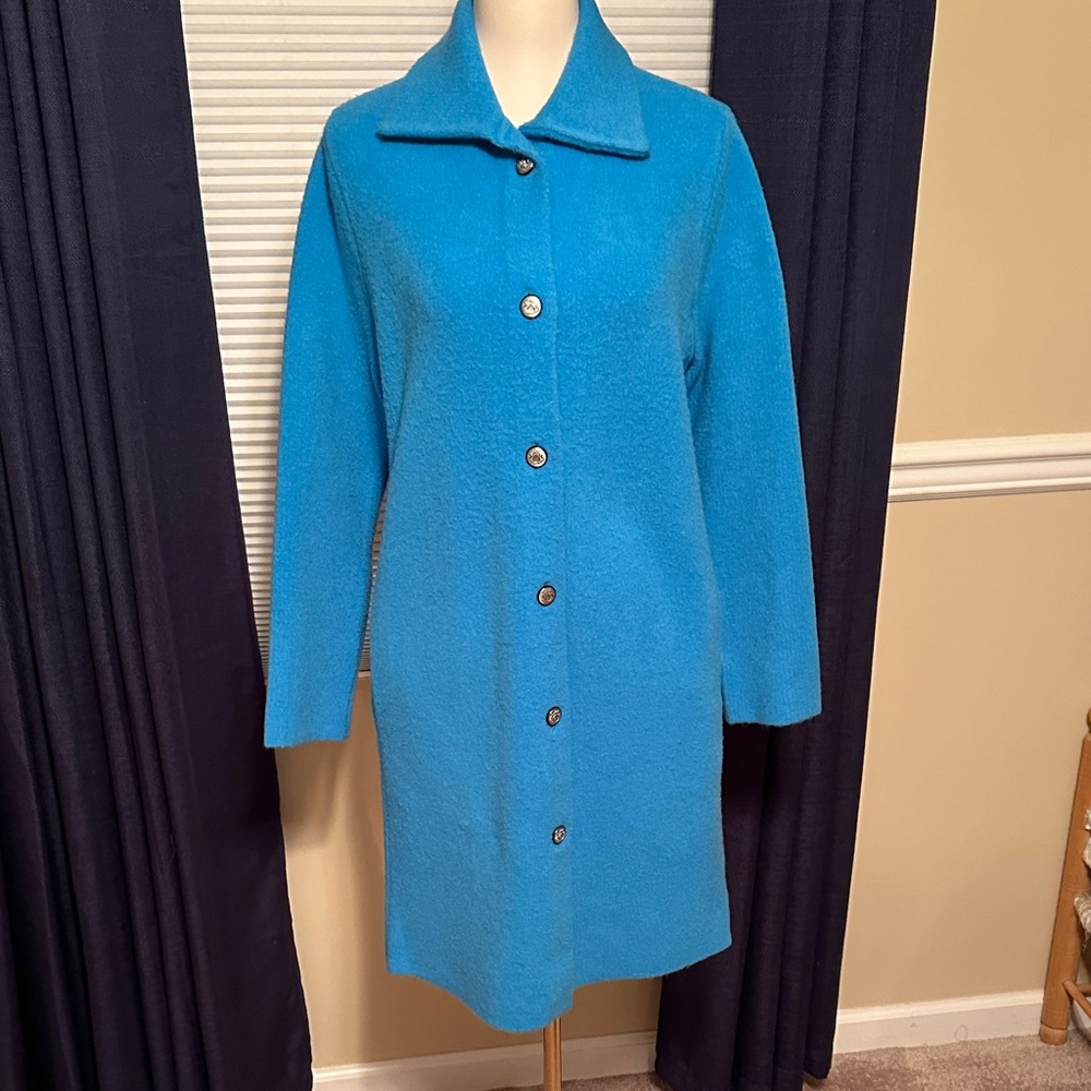 Talbots Vibrant Blue Teddy Jacket/Cardigan